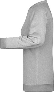 Dámská mikina James Nicholson sweatshirt women, tmavě šedý melír, vel. M