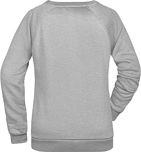 Dámská mikina James Nicholson sweatshirt women, tmavě šedý melír, vel. M