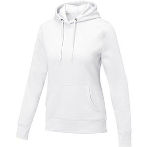 Dámská mikina s kapucí Elevate CHARON, bílá, vel. 4XL - mikina s vlastním potiskem