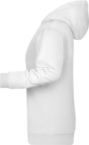 Dámská mikina s kapucí James Nicholson sweat hoodie women, bílá, vel. S