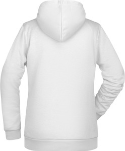 Dámská mikina s kapucí James Nicholson sweat hoodie women, bílá, vel. S