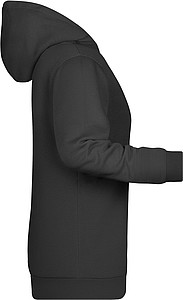 Dámská mikina s kapucí James Nicholson sweat hoodie women, černá, vel. S