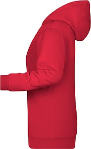 Dámská mikina s kapucí James Nicholson sweat hoodie women, červená, vel. 3XL