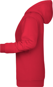 Dámská mikina s kapucí James Nicholson sweat hoodie women, červená, vel. 3XL