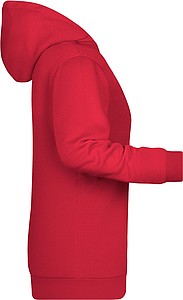 Dámská mikina s kapucí James Nicholson sweat hoodie women, červená, vel. 3XL