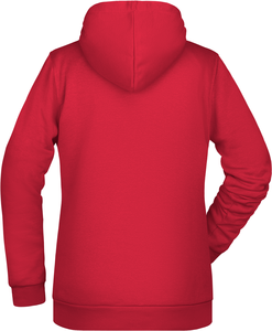 Dámská mikina s kapucí James Nicholson sweat hoodie women, červená, vel. 3XL