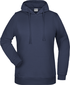 Dámská mikina s kapucí James Nicholson sweat hoodie women, námořní modrá, vel. 3XL