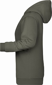 Dámská mikina s kapucí James Nicholson sweat hoodie women, šedá, vel. S