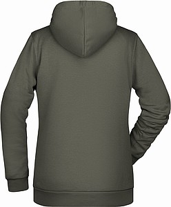 Dámská mikina s kapucí James Nicholson sweat hoodie women, šedá, vel. S