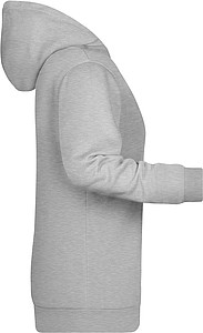 Dámská mikina s kapucí James Nicholson sweat hoodie women, tmavě šedý melír, vel. S