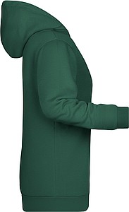 Dámská mikina s kapucí James Nicholson sweat hoodie women, tmavě zelená, vel. 3XL