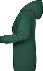 Dámská mikina s kapucí James Nicholson sweat hoodie women, tmavě zelená, vel. S