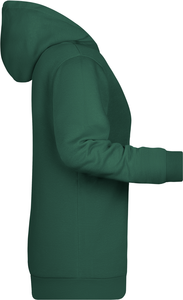 Dámská mikina s kapucí James Nicholson sweat hoodie women, tmavě zelená, vel. S