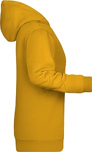 Dámská mikina s kapucí James Nicholson sweat hoodie women, tmavě žlutá, vel. 3XL
