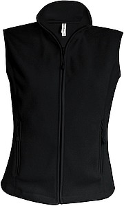 Dámská mikrofleecová vesta Kariban fleece vest women, černá, vel. XXL - vesta s potiskem