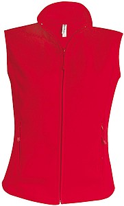 Dámská mikrofleecová vesta Kariban fleece vest women, červená, vel. XXL