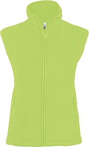 Dámská mikrofleecová vesta Kariban fleece vest women, jasně zelená, vel. XXL