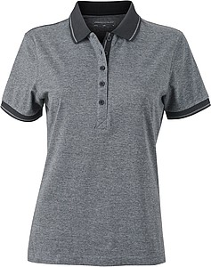 Dámská polokošile James Nicholson polo megange women, černá/šedá, vel. M