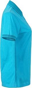 Dámská polokošile James Nicholson polo megange women, tyrkysová/tmavě tyrkysová, vel. M