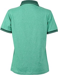 Dámská polokošile James Nicholson polo megange women, zelená/tmavě zelená, vel. S