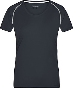 Dámské sportovní tričko James Nicholson sports T-shirt women, antracitová/černá, vel. S