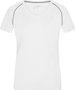 Dámské sportovní tričko James Nicholson sports T-shirt women, bílá/stříbrná, vel. M