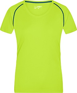 Dámské sportovní tričko James Nicholson sports T-shirt women, jasně žlutá/sv. modrá, vel. XS