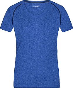 Dámské sportovní tričko James Nicholson sports T-shirt women, modrý melír/námořní modrá, vel. S