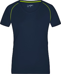 Dámské sportovní tričko James Nicholson sports T-shirt women, námořní modrá/jasně žlutá, vel. XS