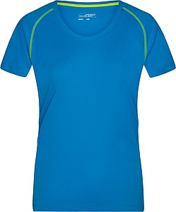 Dámské sportovní tričko James Nicholson sports T-shirt women, sv. modrá/jasně žlutá, vel. XS