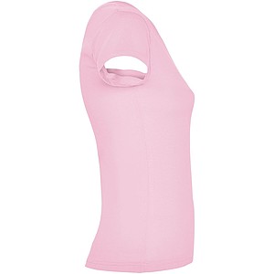 Dámské tričko s krátkým rukávem a výstřihem do V, ROLY VICTORIA, světle růžová, vel. M