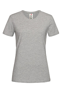 Dámské tričko STEDMAN CLASSIC-T ORGANIC WOMEN z bio bavlny, šedý melír, S