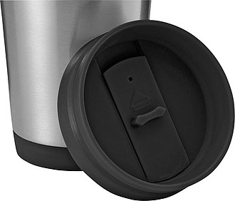 DARKEN Cestovní nerezový hrnek, objem 0,4l, černý