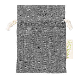 Dárkový pytlík z recyklované bavlny, černý