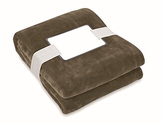 Deka 120x150cm, RPET fleece, hnědá