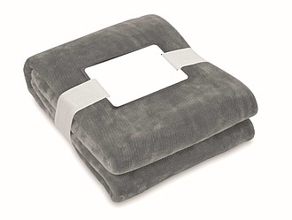 Deka 120x150cm, RPET fleece, tmavě šedá