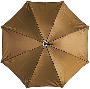 Deštník, s dvojitým nylonovým krytím, průměr 105 cm, černá/hnědá