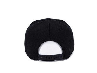 Dětská 6panelová kšiltovka s rovným kšiltem, černá