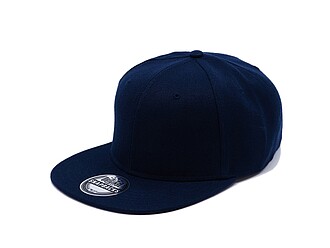 Dětská 6panelová kšiltovka s rovným kšiltem, námořní modrá