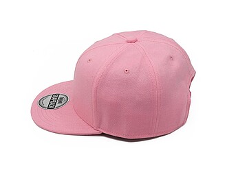 Dětská 6panelová kšiltovka s rovným kšiltem, světlá růžová