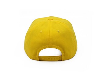 Dětská 6panelová kšiltovka s rovným kšiltem, žlutá
