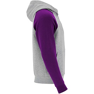 Dětská dvoubarevná mikina Roly Badet, velikost 3/4 roky, šedá/fialová