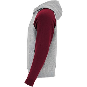 Dětská dvoubarevná mikina Roly Badet, velikost 5/6 let, šedá/vínová