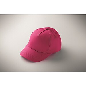 Dětská kšiltovka 5 panelů, fuchsiová
