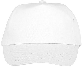 Dětská pětipanelová bavlněná kšiltovka Feniks, bílá