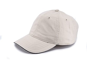 Dětská šestipanelová kšiltovka, béžová