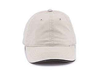 Dětská šestipanelová kšiltovka, béžová