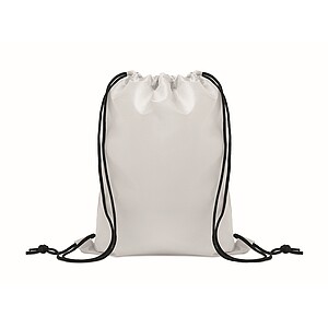 Dětský stahovací batoh z RPET, bílá