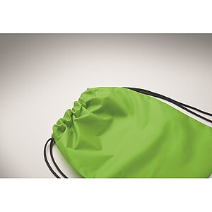 Dětský stahovací batoh z RPET, světle zelená