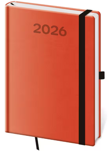 Diář denní A5 Print Pop - oranžová 2026